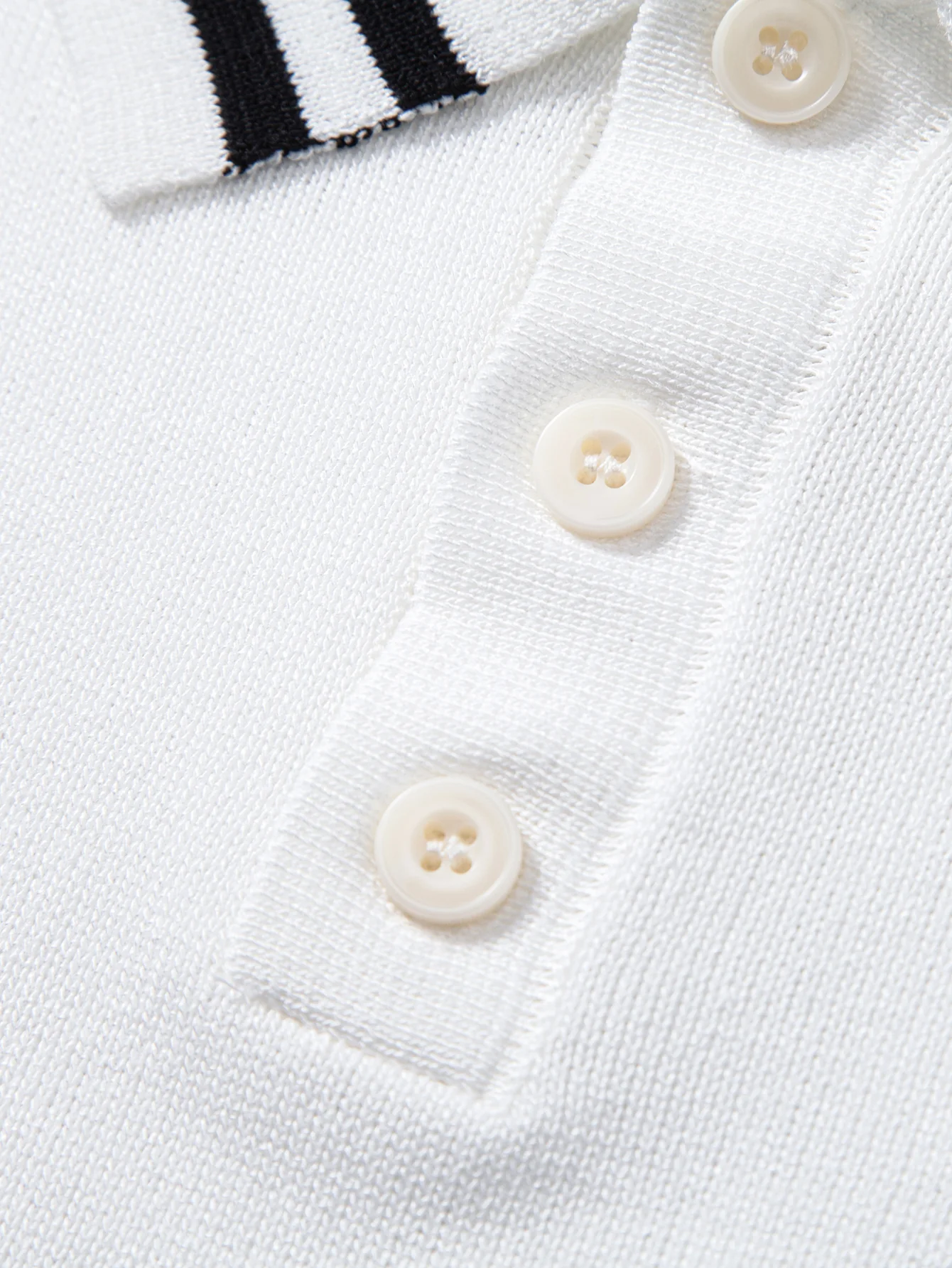 Contrast Trim Twisted Jacquard Knit Polo & Slim Fit Tapered Trousers - Image 22