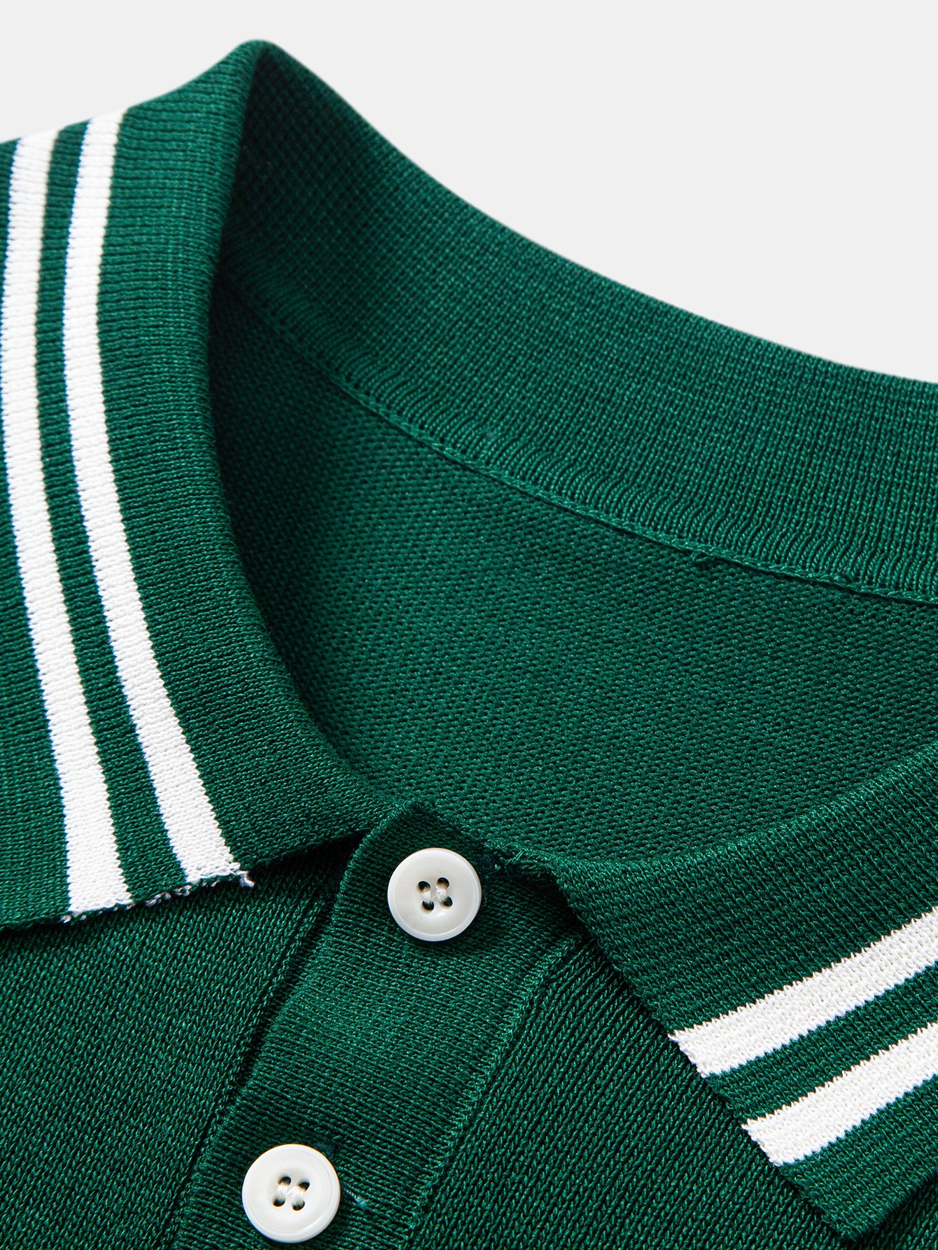 Contrast Trim Twisted Jacquard Knit Polo & Slim Fit Tapered Trousers - Image 27