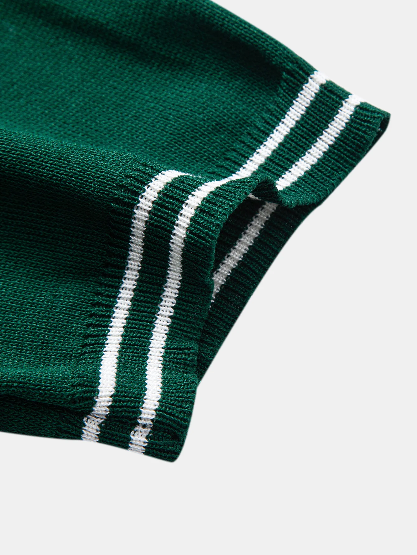 Contrast Trim Twisted Jacquard Knit Polo & Slim Fit Tapered Trousers - Image 29