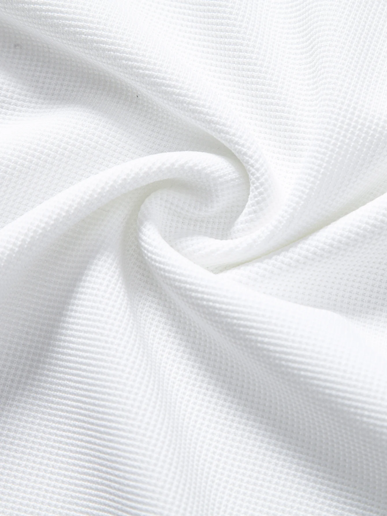 Contrast Trim Waffle Johnny Collar Polo - Image 16