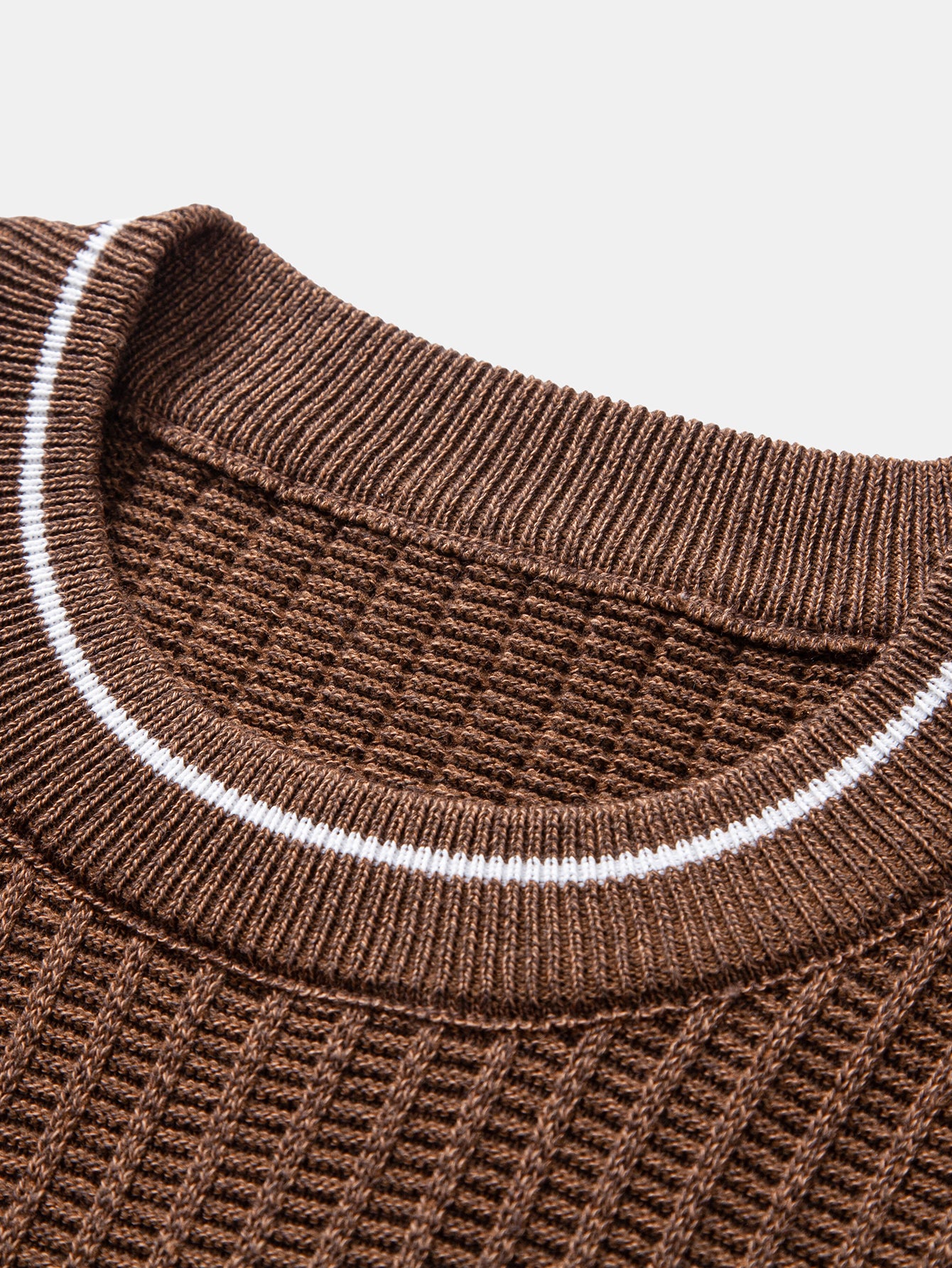 Contrast Trim Waffle Knit T-Shirt - Image 11