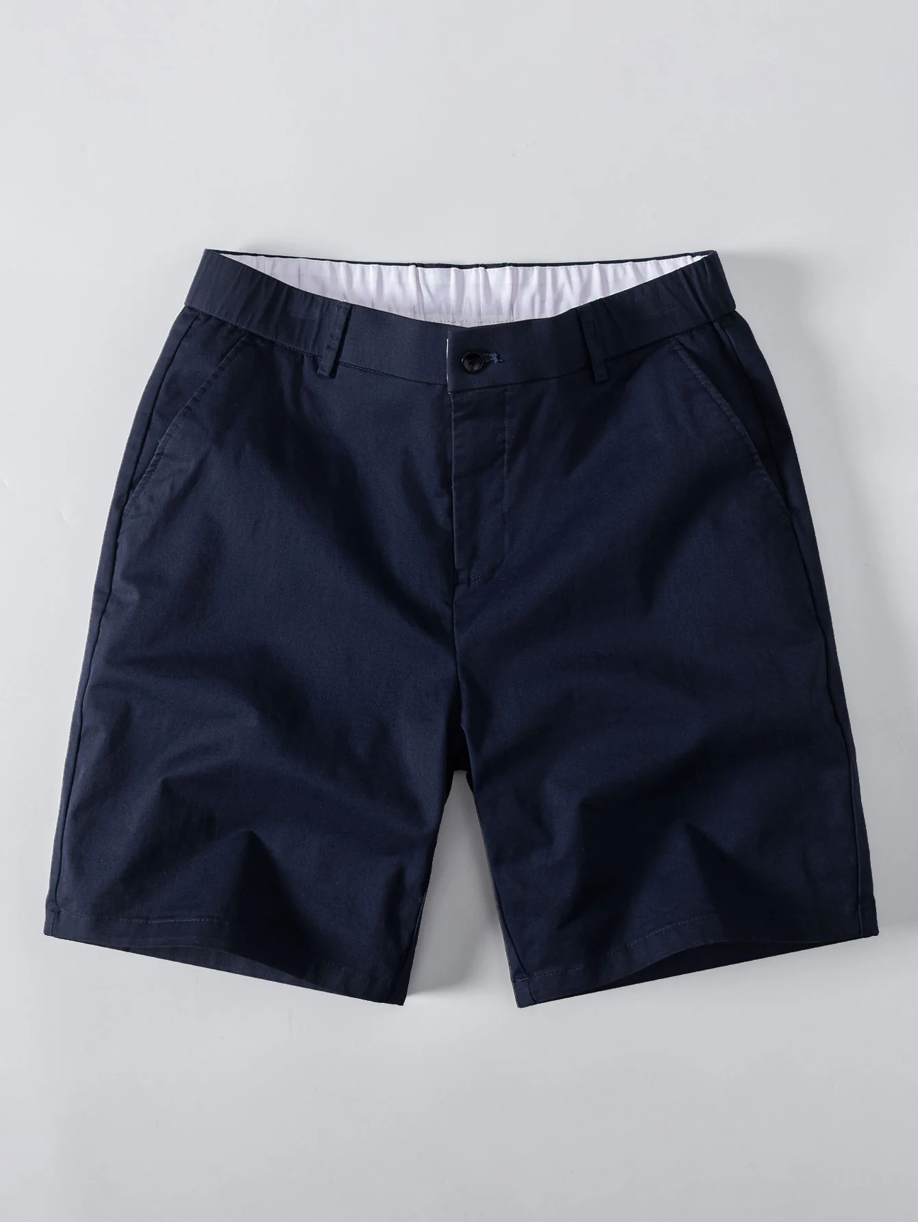Contrast Trim Waffle Ringer T-Shirt & Elastic Waist Chino Shorts - Image 9