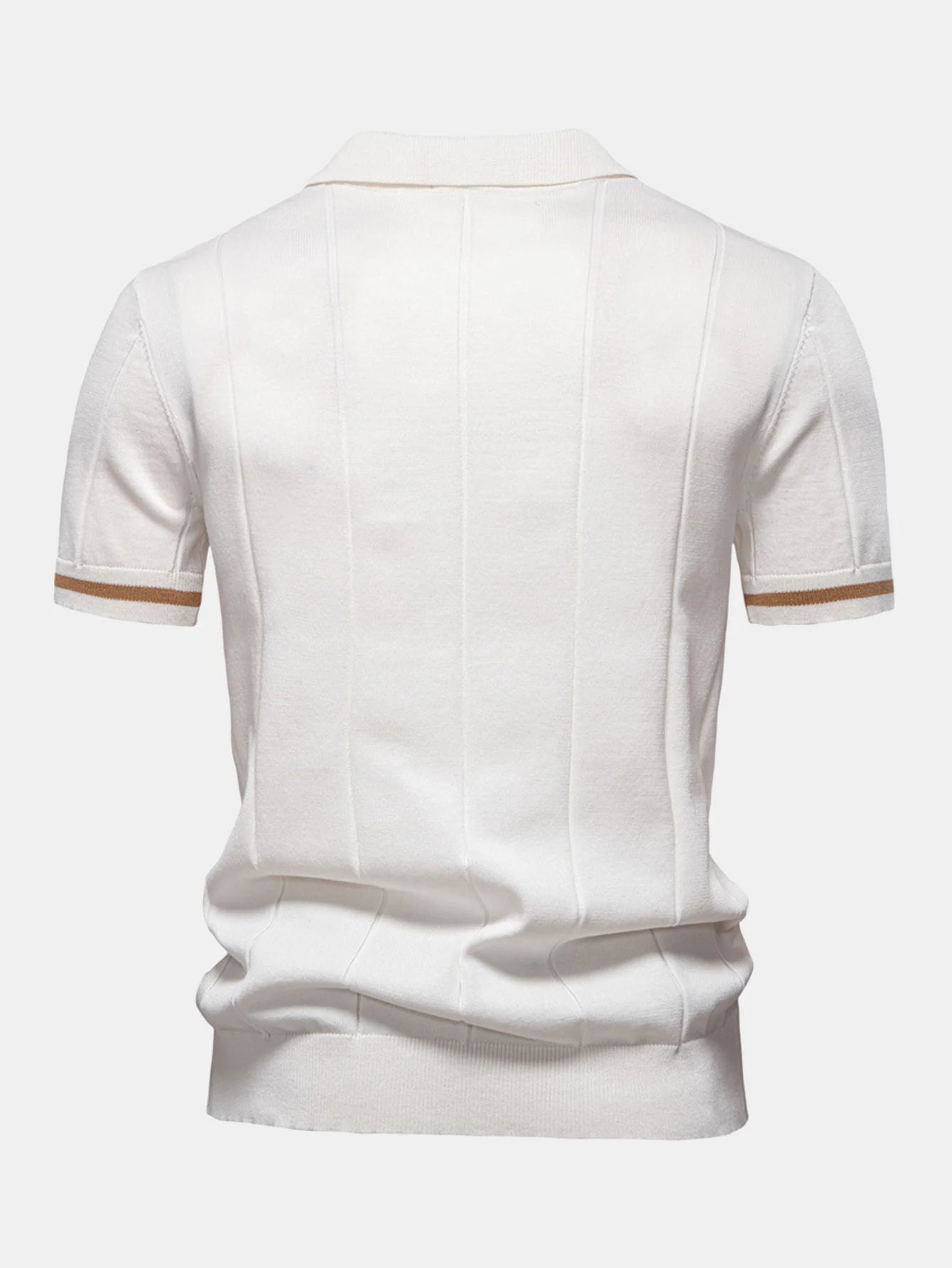 Kontrastbesatz Reißverschluss Strick Poloshirts & Baumwoll Chino Shorts - Image 10