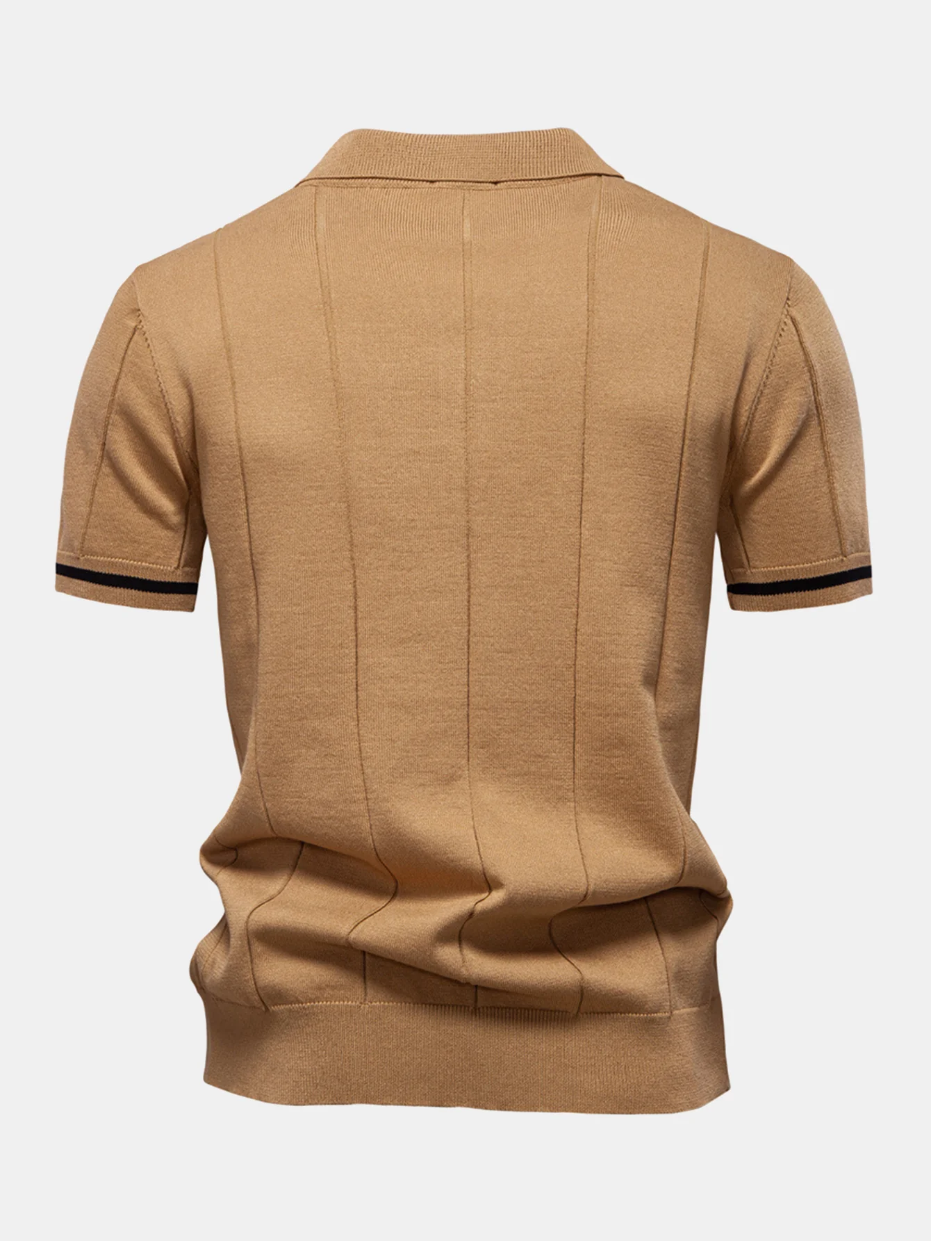 Kontrastbesatz Reißverschluss Strick Poloshirts & Baumwoll Chino Shorts - Image 14