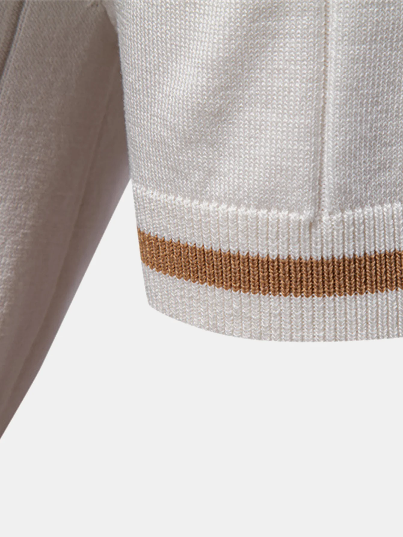 Kontrastbesatz Reißverschluss Strick Poloshirts & Baumwoll Chino Shorts - Image 22