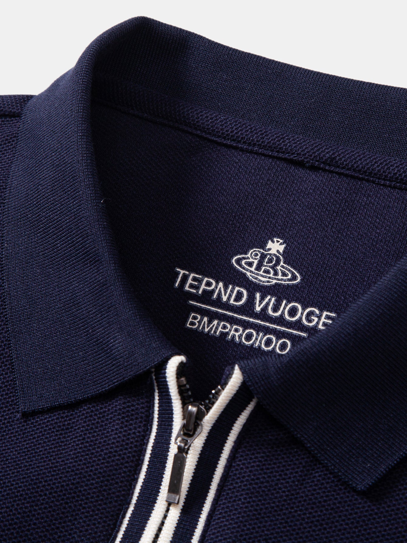 Contrast Trim Zipper Polo - Image 11