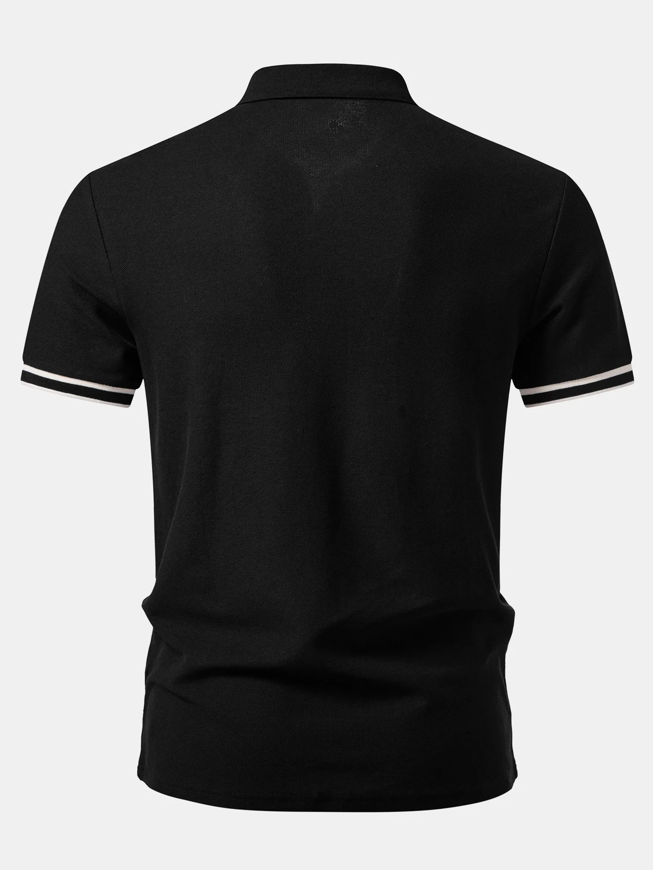 Contrast Trim Zipper Polo - Image 4