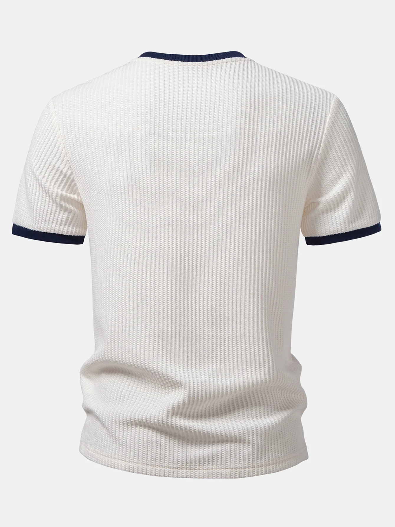 Contrast Waffle T-Shirt With Pocket - Image 2
