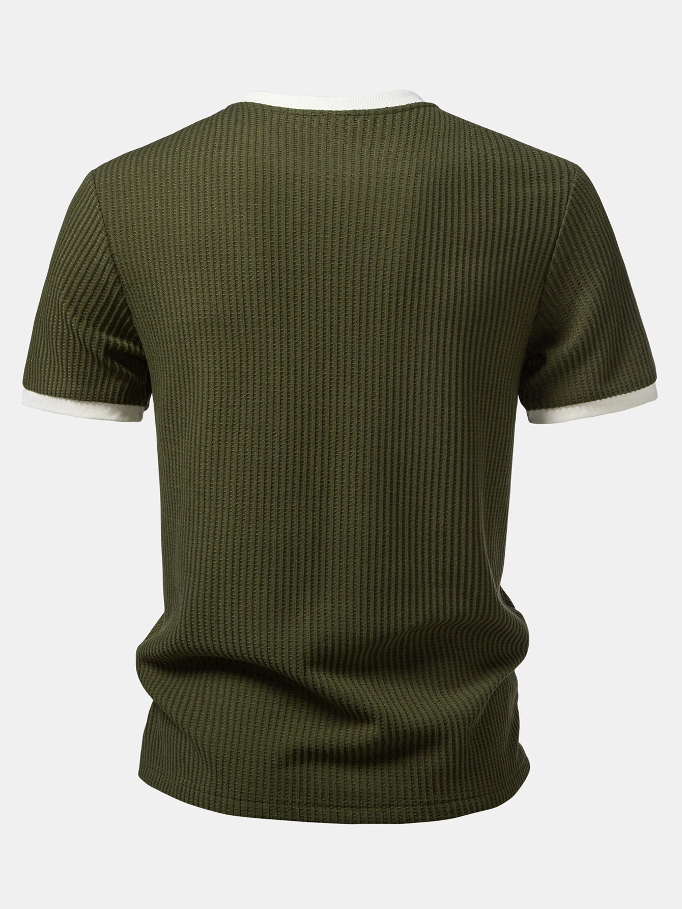 Contrast Waffle T-Shirt With Pocket - Image 4