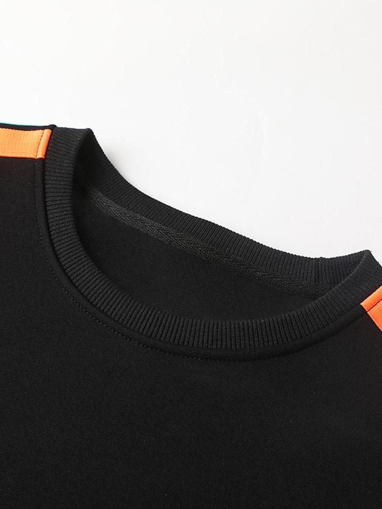 Kontrast-Webband Rundhals-Sweatshirt - Image 8