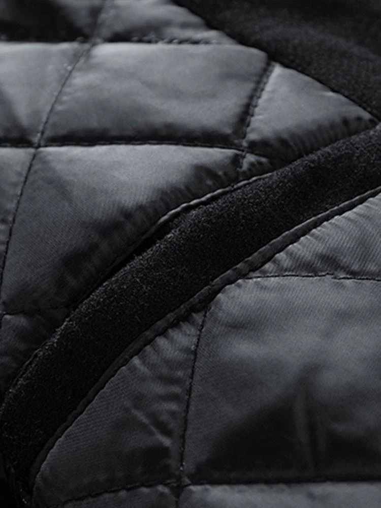 Kontrast-Woll-Look PU-Baseballjacke - Image 10