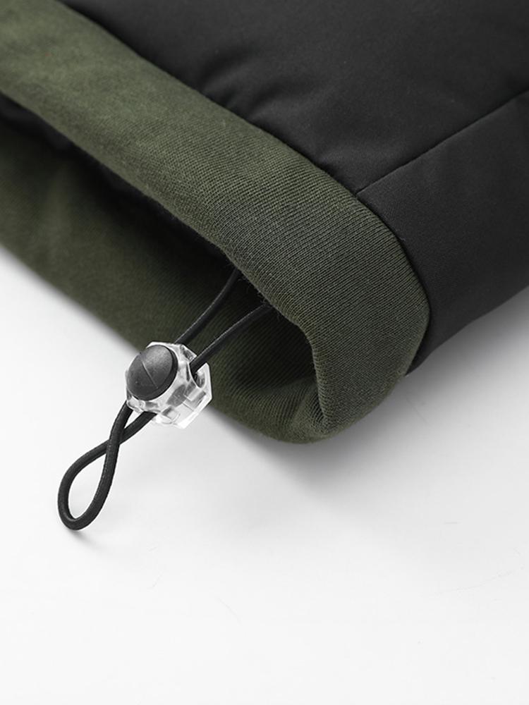 Kontrast Zip-Up Kapuzen-Pufferjacke - Image 18