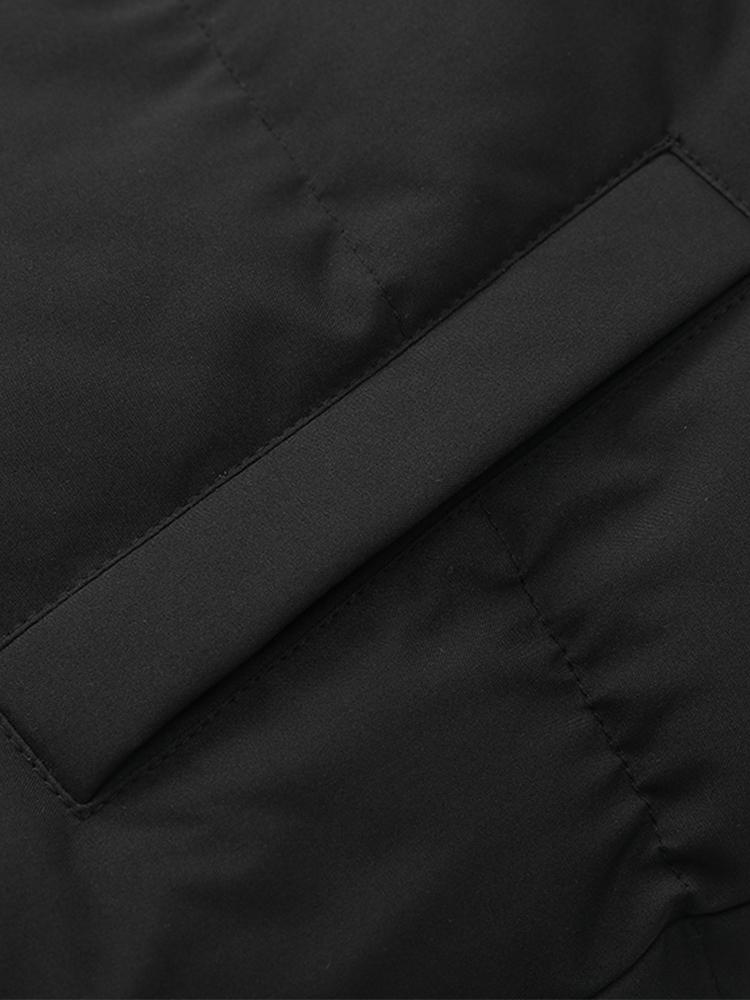 Kontrast Zip-Up Kapuzen-Pufferjacke - Image 21