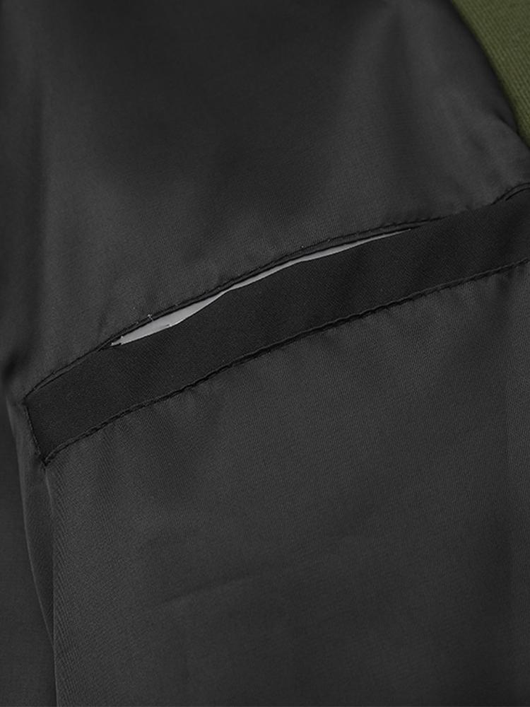 Kontrast Zip-Up Kapuzen-Pufferjacke - Image 23