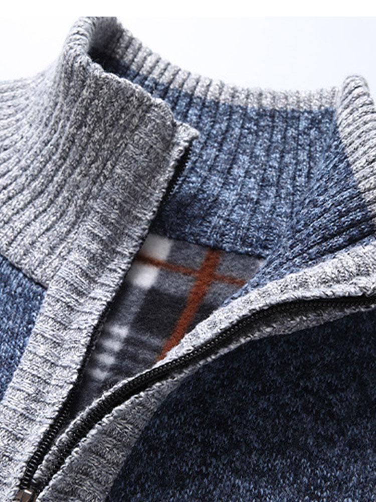 Kontrast Zip-Up Pullover - Image 10