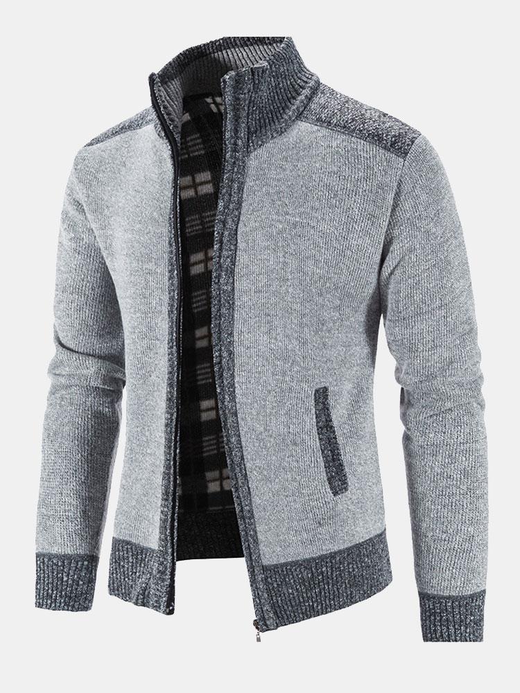Kontrast Zip-Up Pullover - Image 2