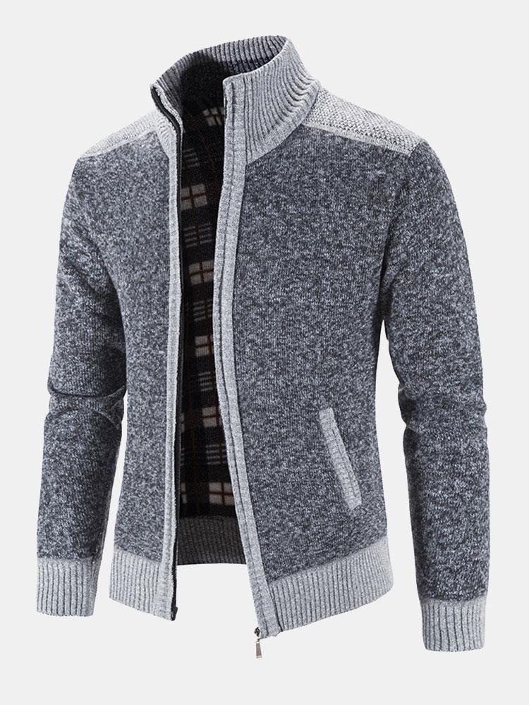 Kontrast Zip-Up Pullover - Image 3
