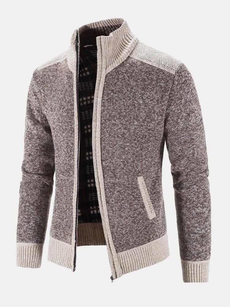 Kontrast Zip-Up Pullover - Image 4