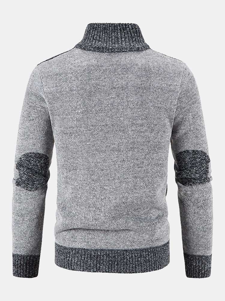 Kontrast Zip-Up Pullover - Image 9