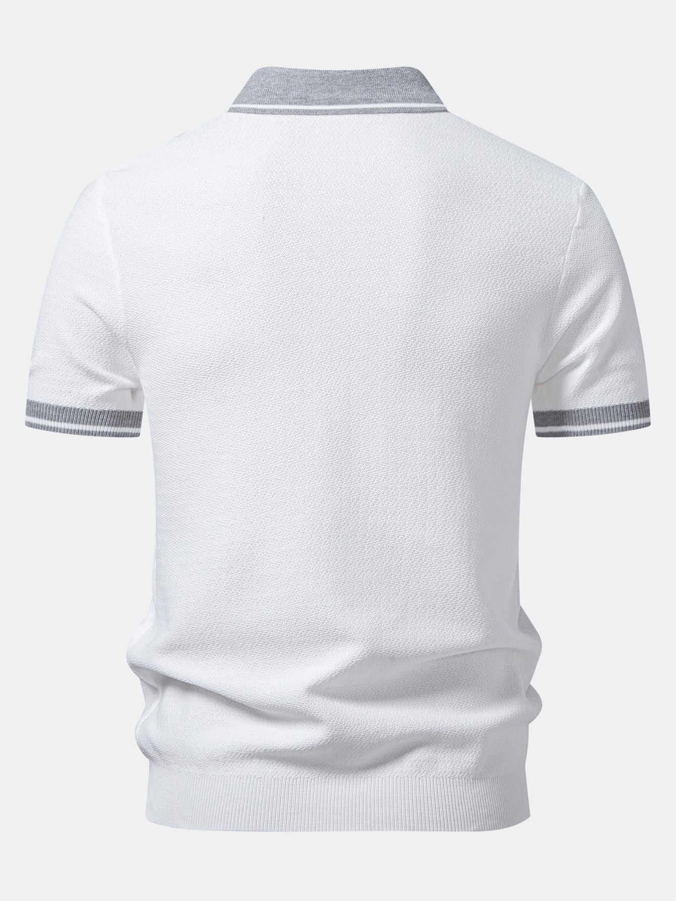 Contrast Zipper Knit Polo - Image 6