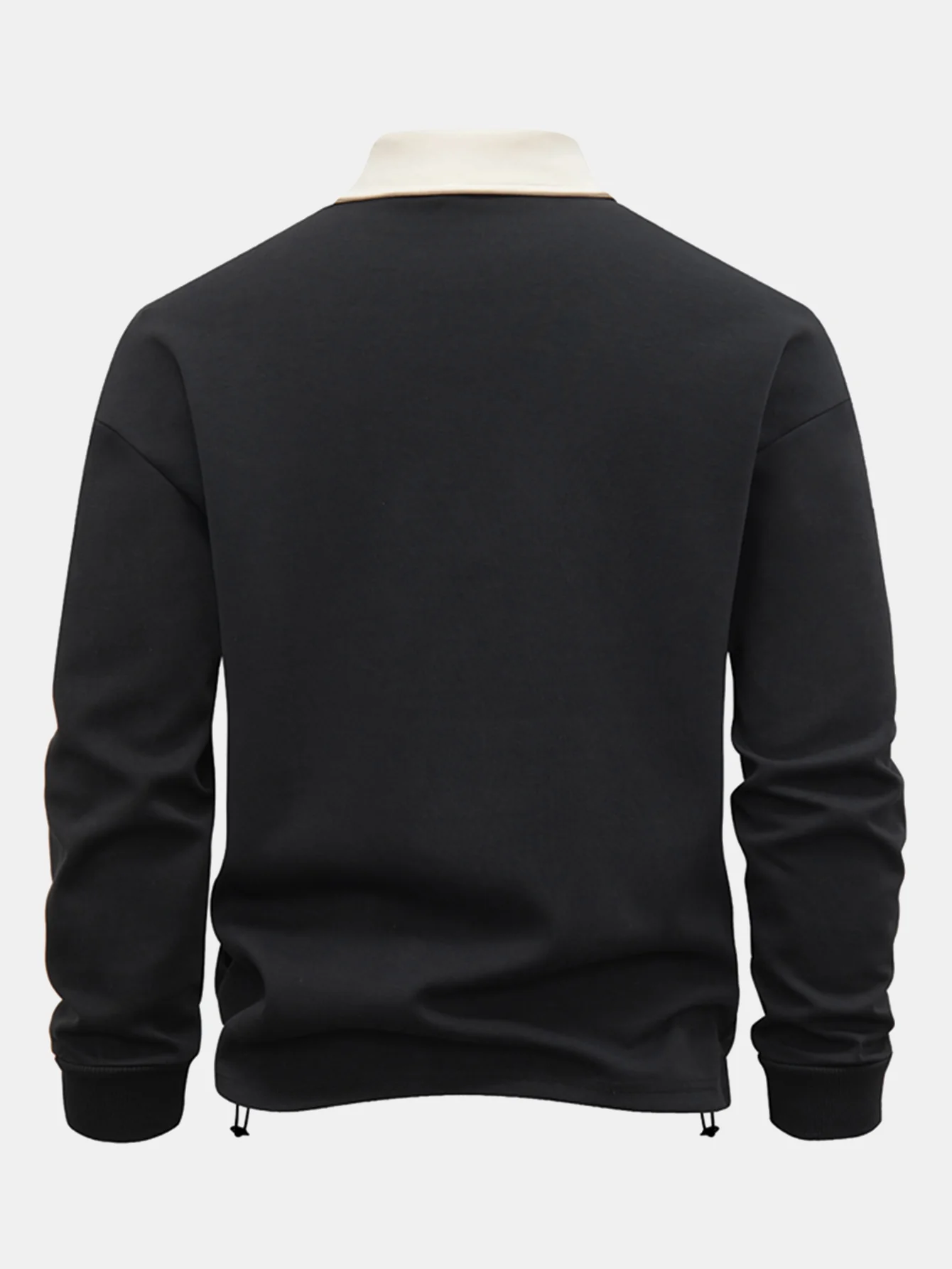 Sweatshirt mit kontrastierendem Reißverschluss und Poloshirts-Kragen - Image 4