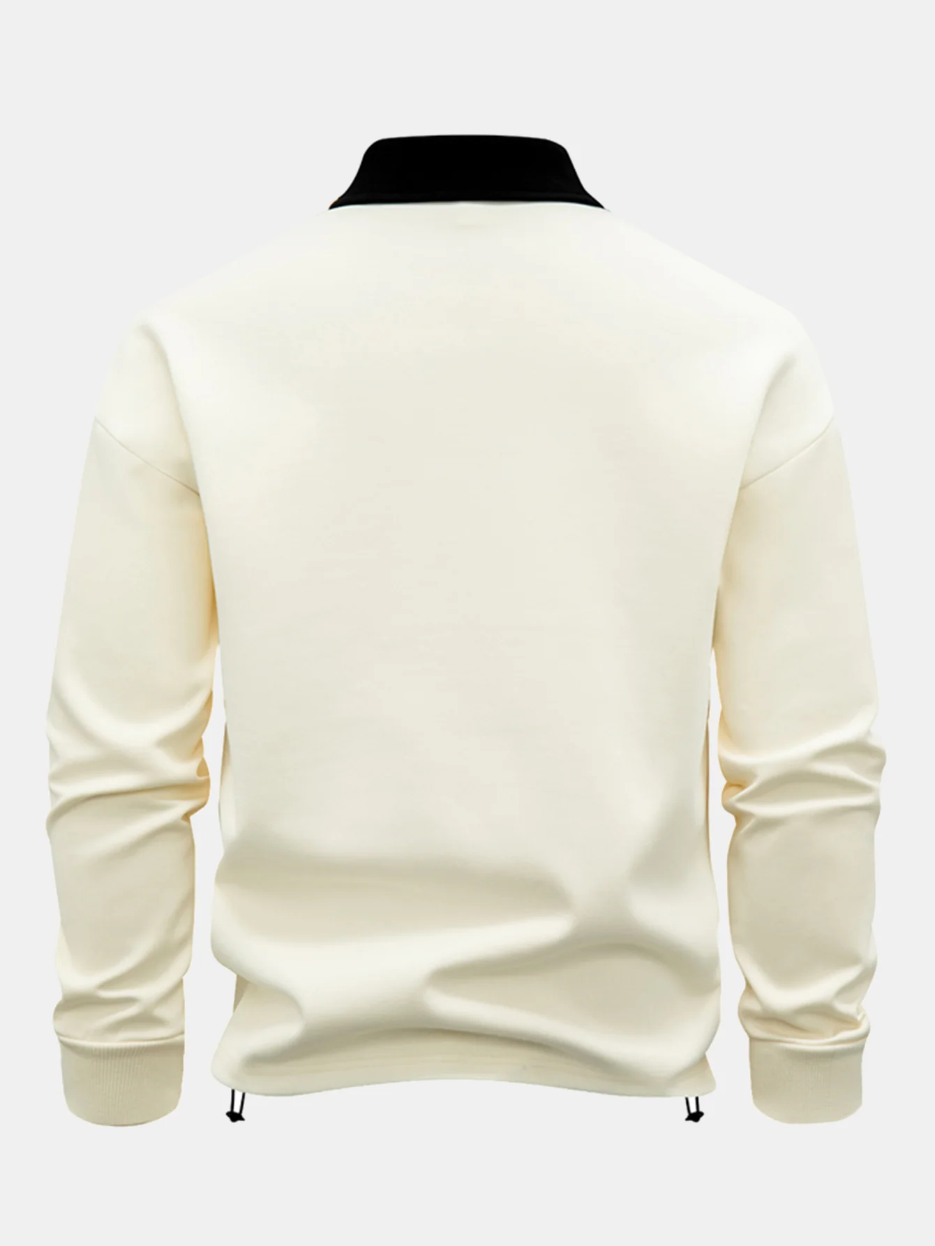 Sweatshirt mit kontrastierendem Reißverschluss und Poloshirts-Kragen - Image 8