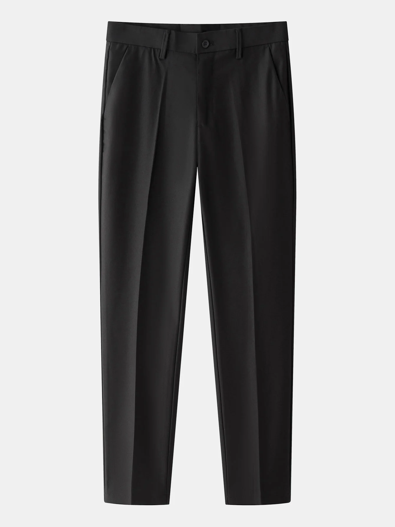 Contrast Waffle Zipper Knit Polo & Slim Fit Tapered Trousers - Image 16