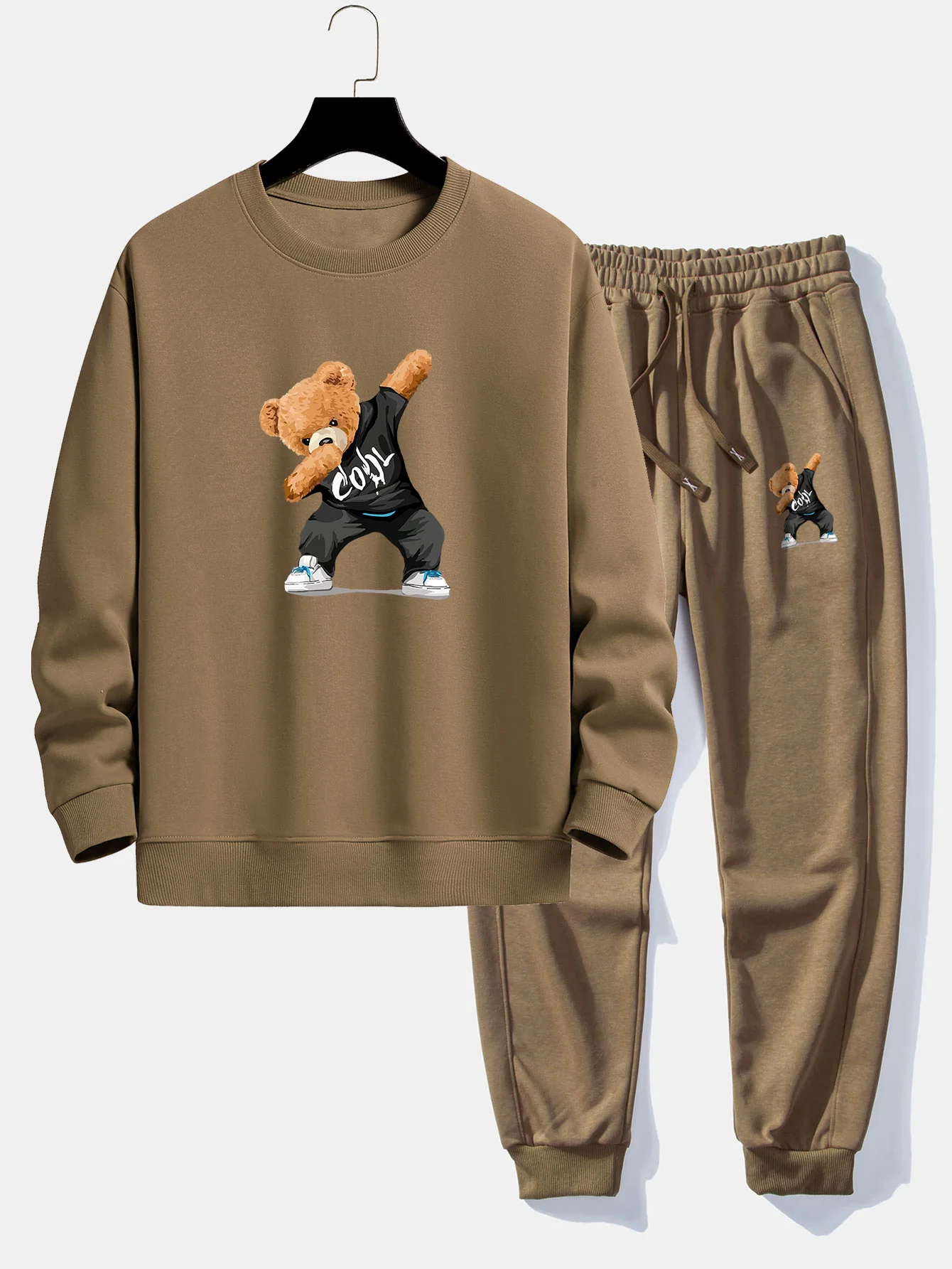 Cool Bear Print Relax Fit Rundhals Sweatshirt & Jogginghose - Image 3