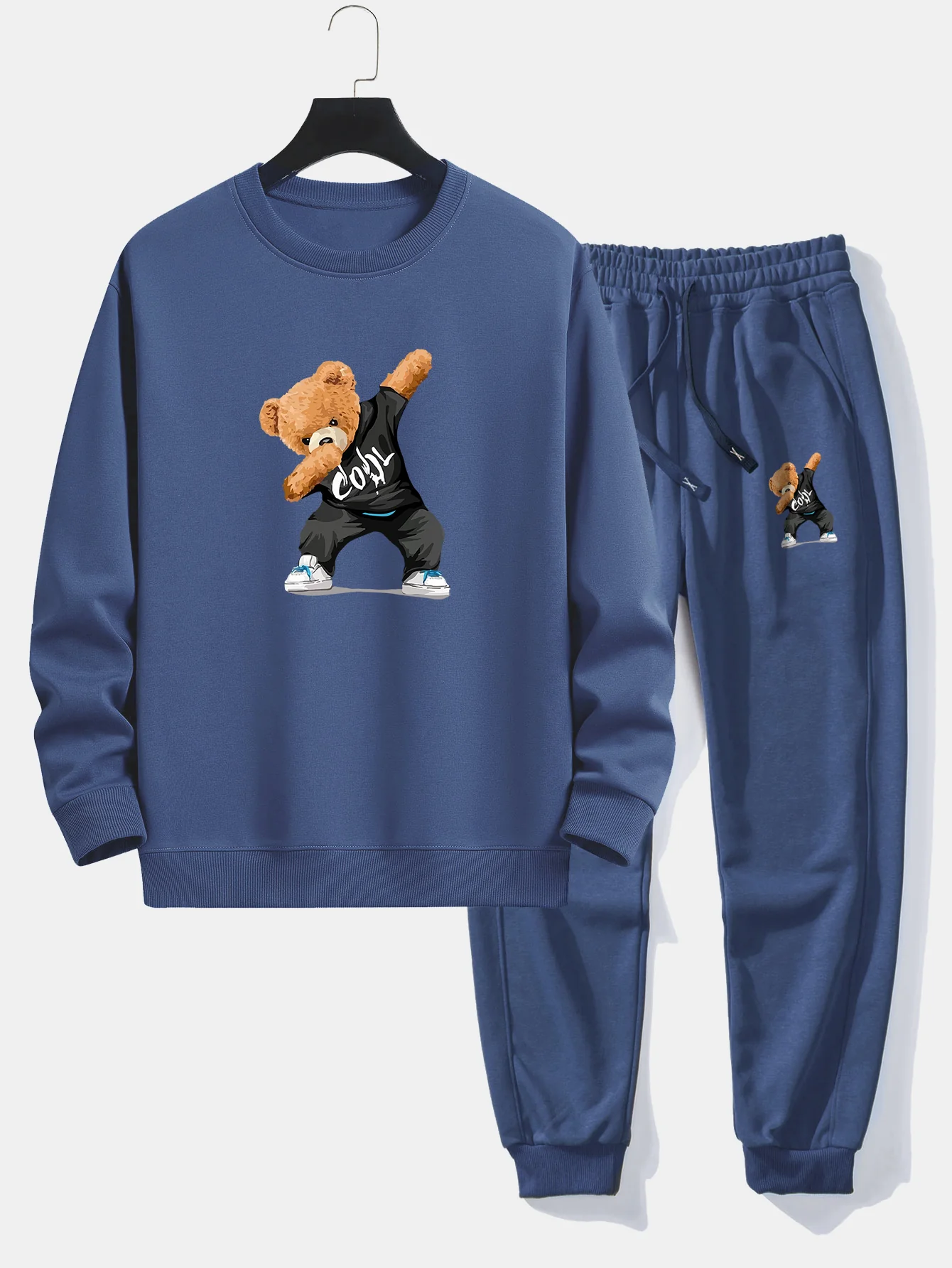 Cool Bear Print Relax Fit Rundhals Sweatshirt & Jogginghose - Image 6