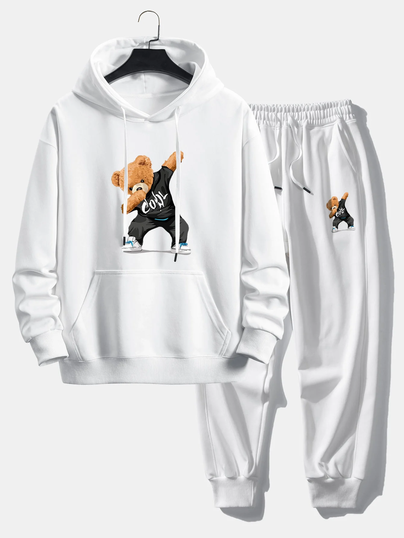 Cooler Bärenprint Relaxed Fit Hoodie & Jogginghose - Image 4