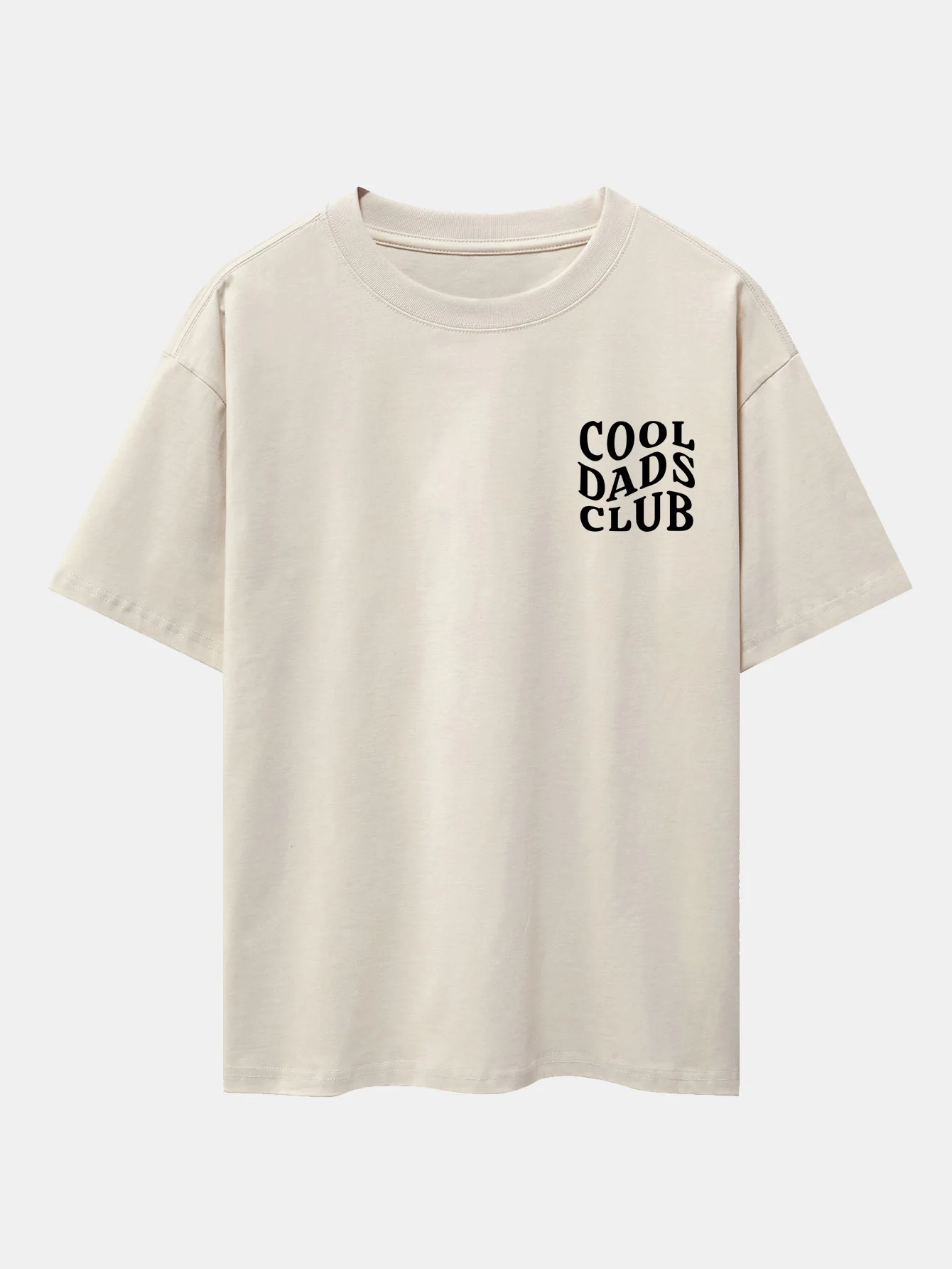 Cool Dads Club Print Drop Shoulder Oversize T-Shirt