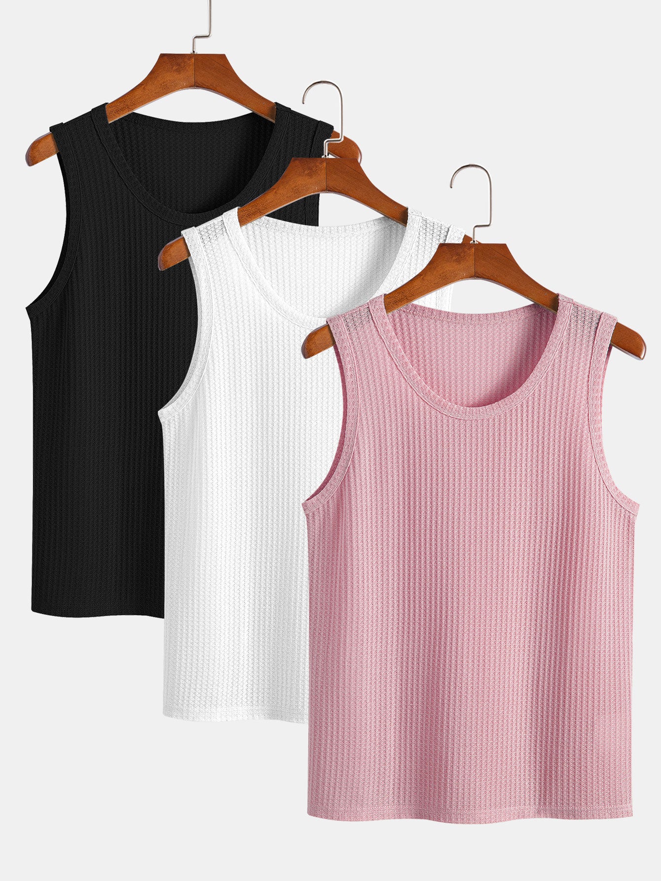 3 Stück Waffelstrick Tanktop - Image 2