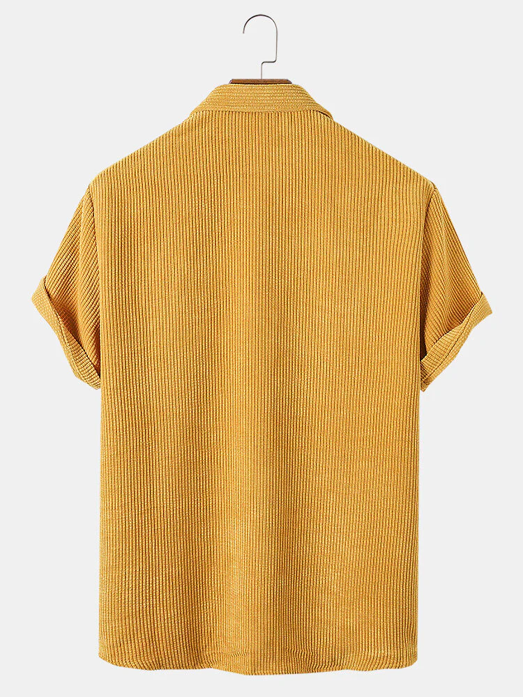 Corduroy Basic Kurzarmhemden - Image 4