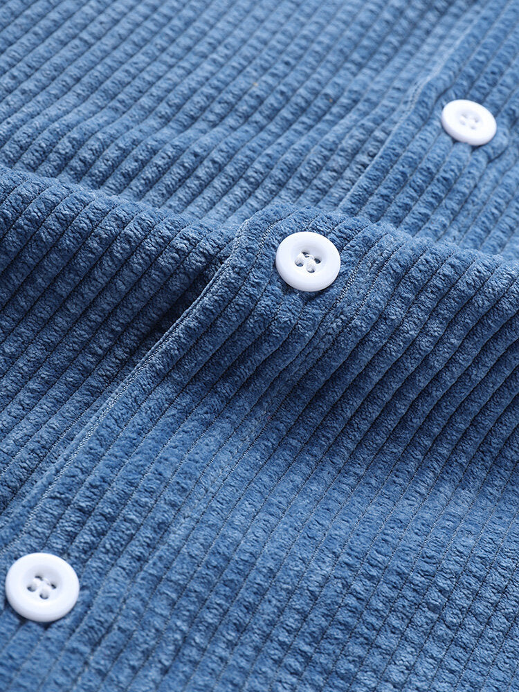 Corduroy Basic Kurzarmhemden - Image 6