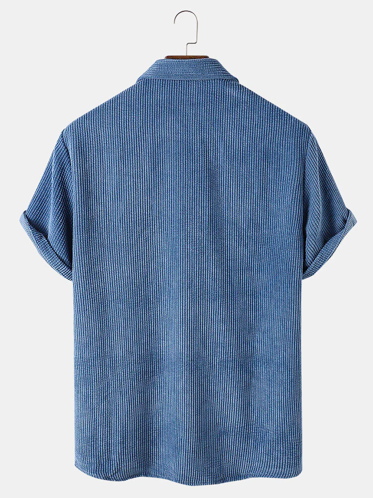 Corduroy Basic Kurzarmhemden - Image 8