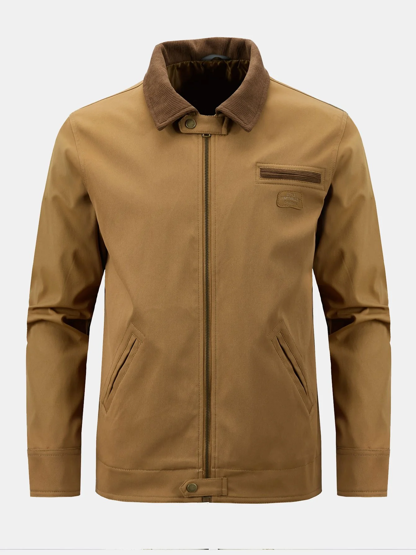 Cordhosenkragen Reißverschlussjacke