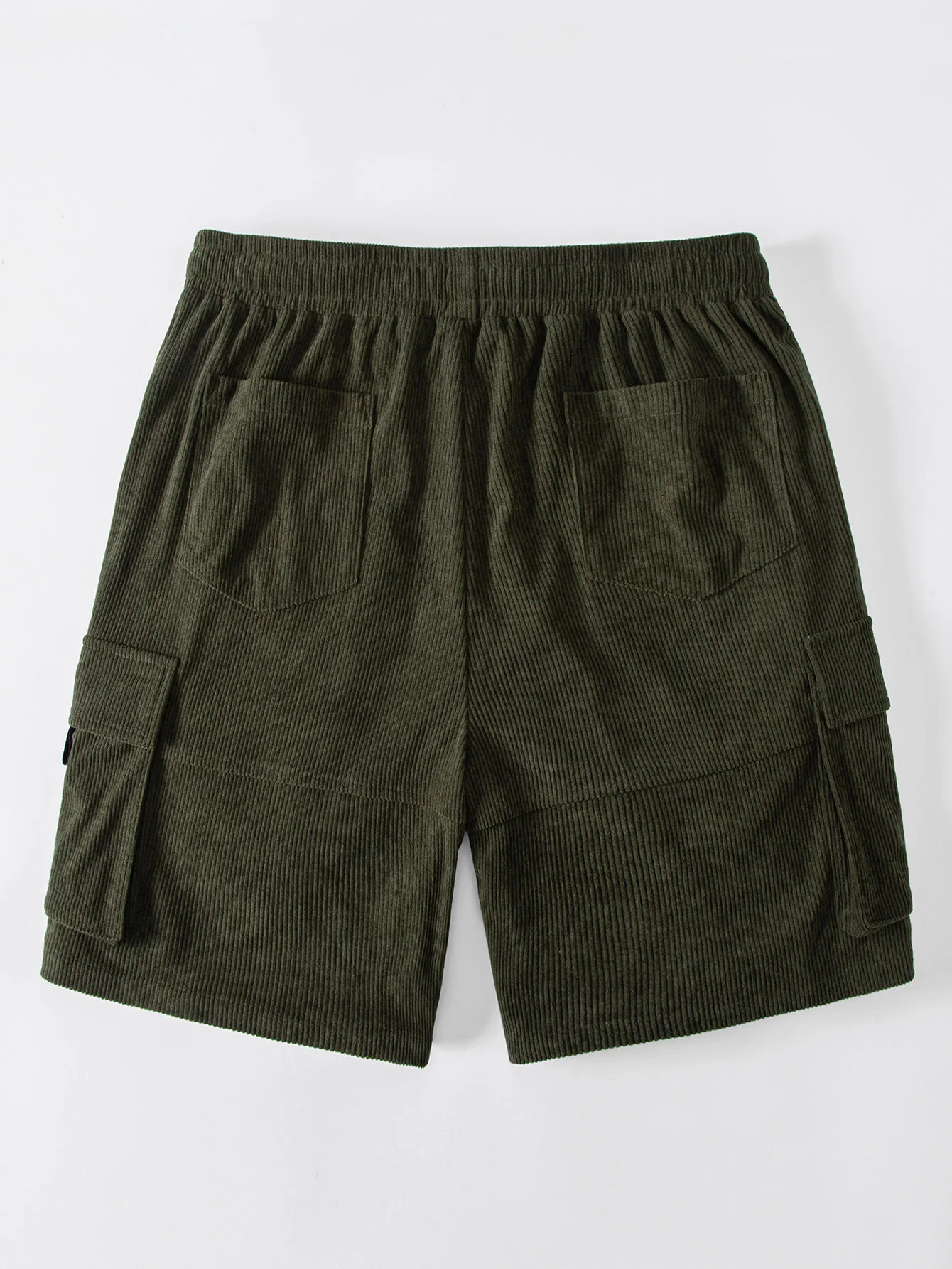 Drawstring Cargo Corduroy Shorts - Image 4