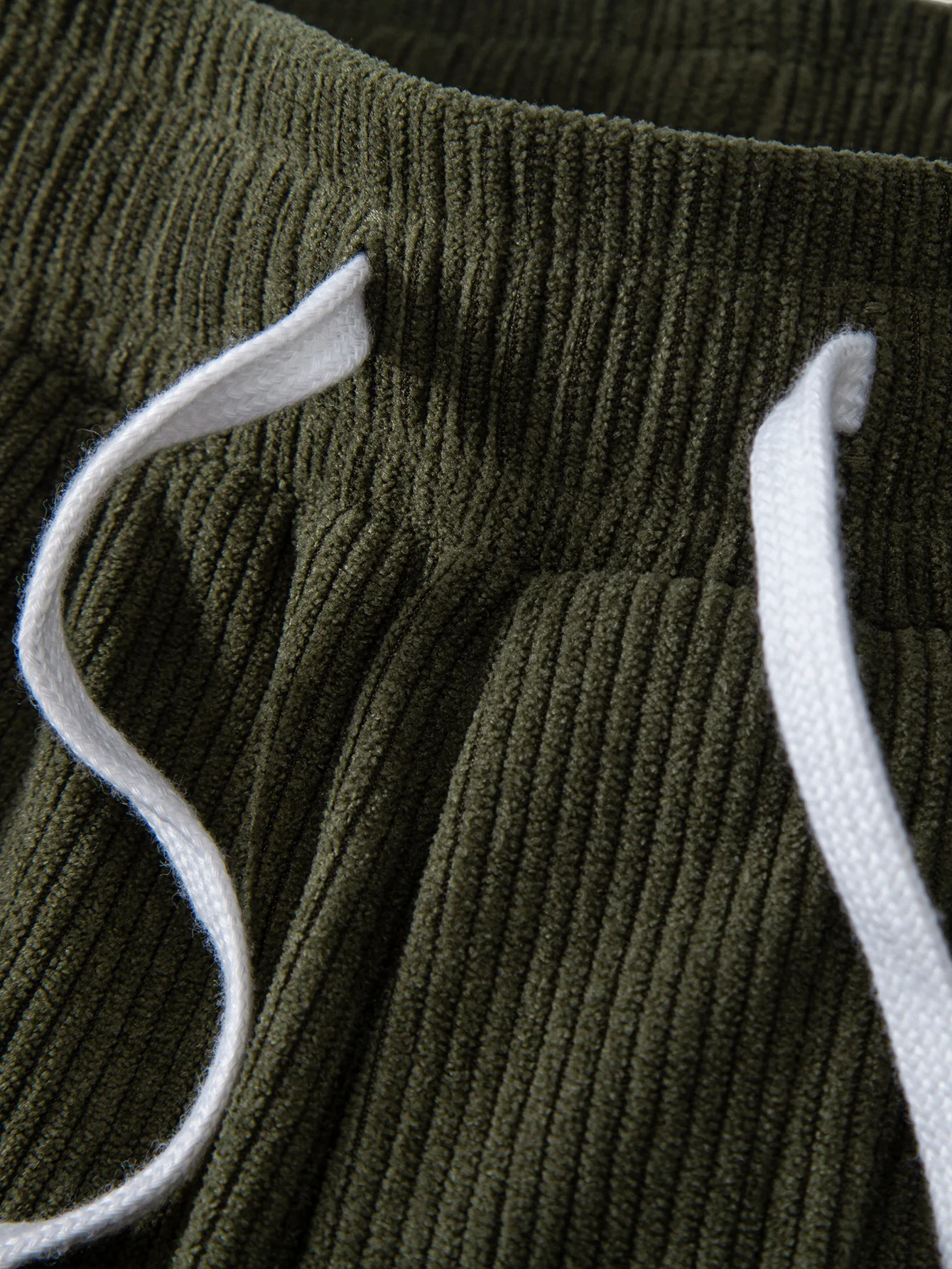 Drawstring Cargo Corduroy Shorts - Image 5
