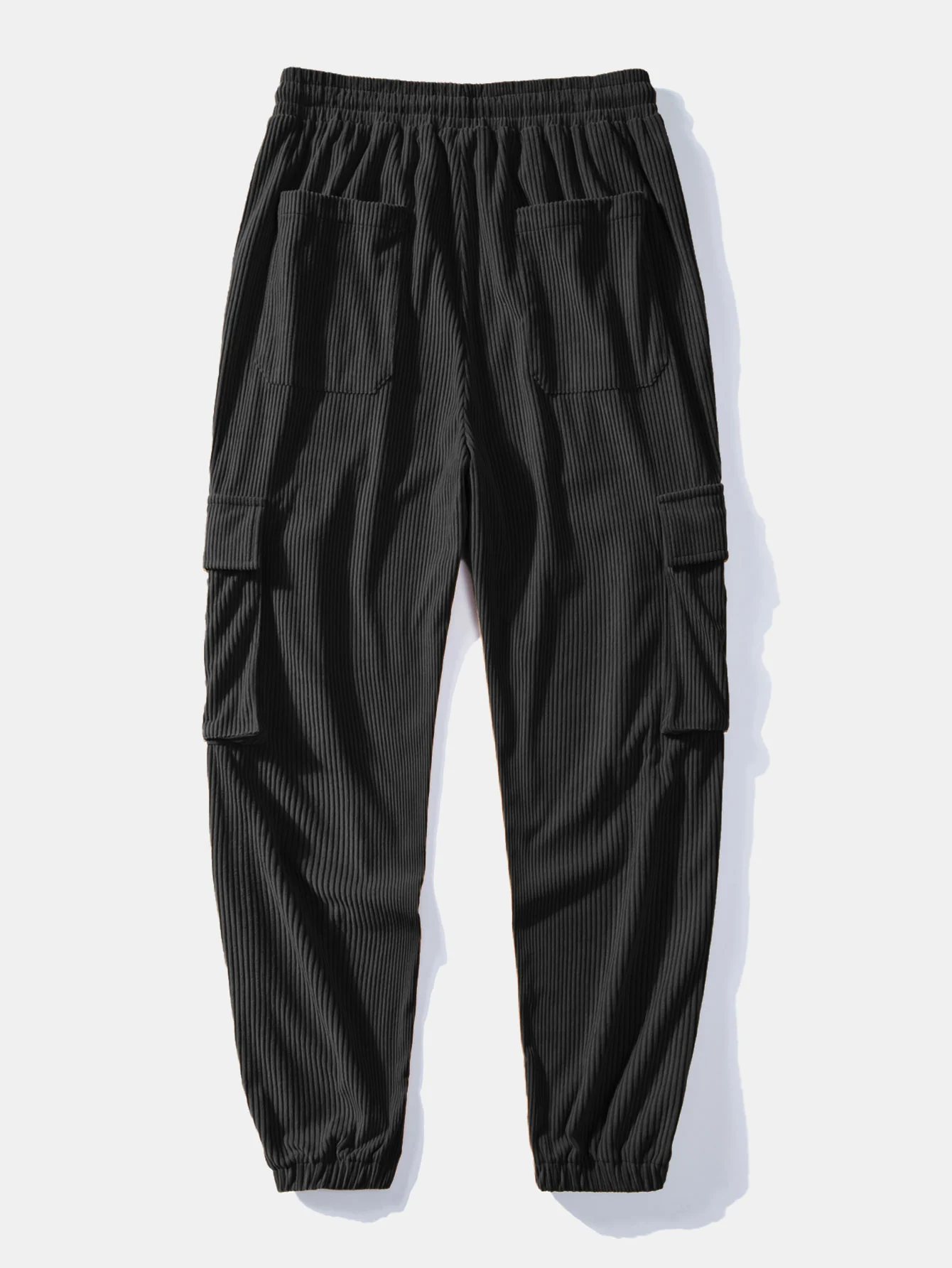 Entspannte Passform Corduroy Karo Patchwork Hemd & Kordelzug Corduroy Cargo Jogginghose - Image 13