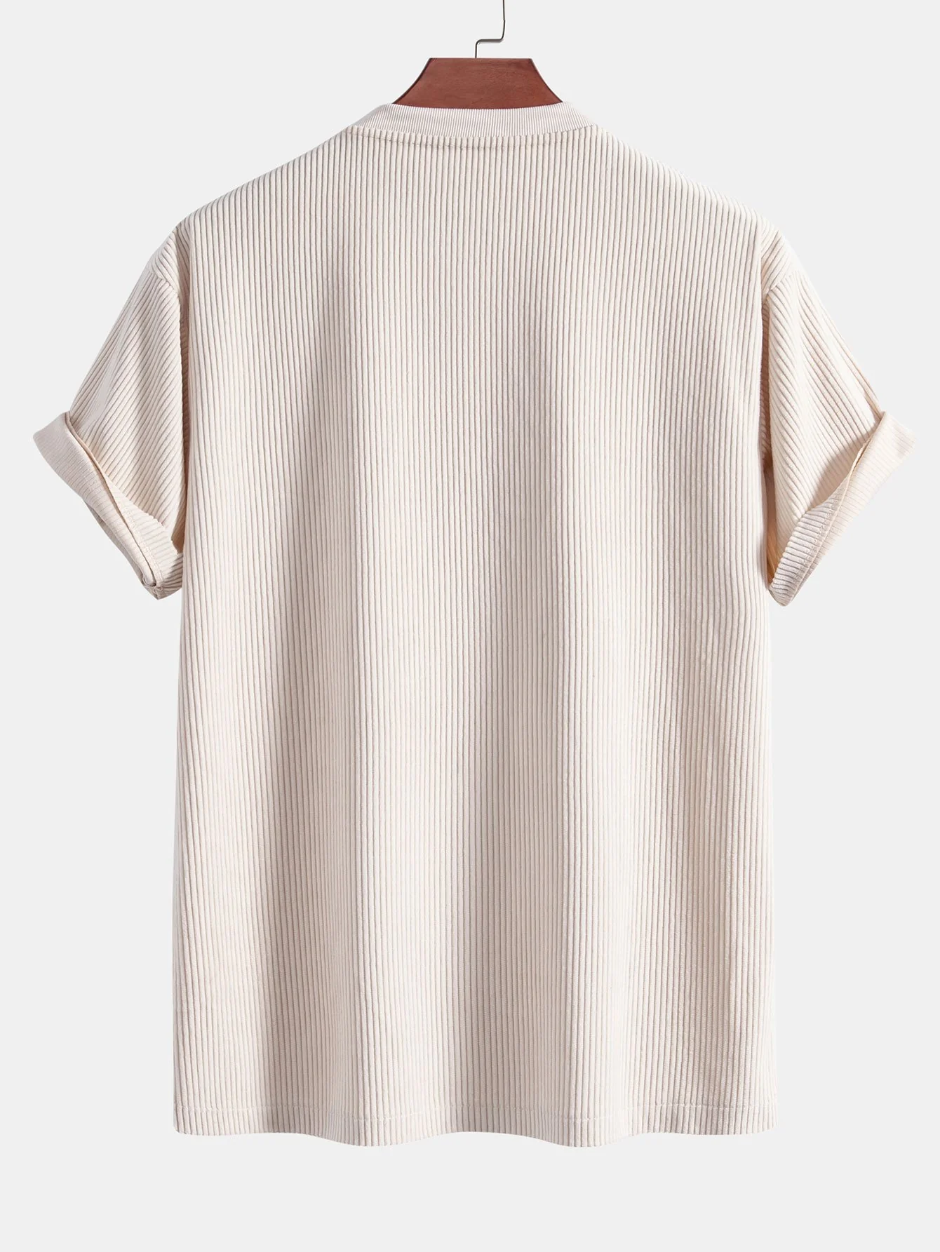 Corduroy Oversize T-Shirt mit Tasche & Shorts - Image 7