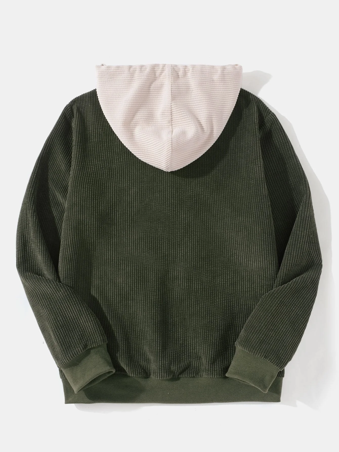 Corduroy-Patchwork-Hoodie & Kordelzug-Corduroy-Cargo-Jogginghosen - Image 3