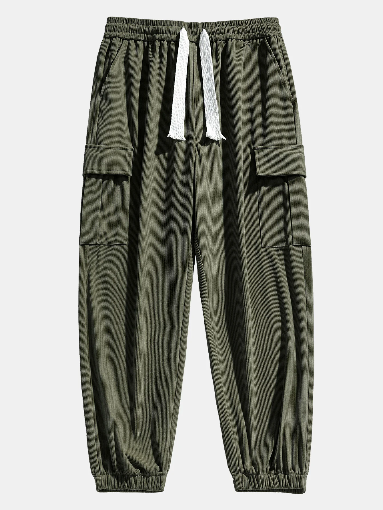 Corduroy-Patchwork-Hoodie & Kordelzug-Corduroy-Cargo-Jogginghosen - Image 6