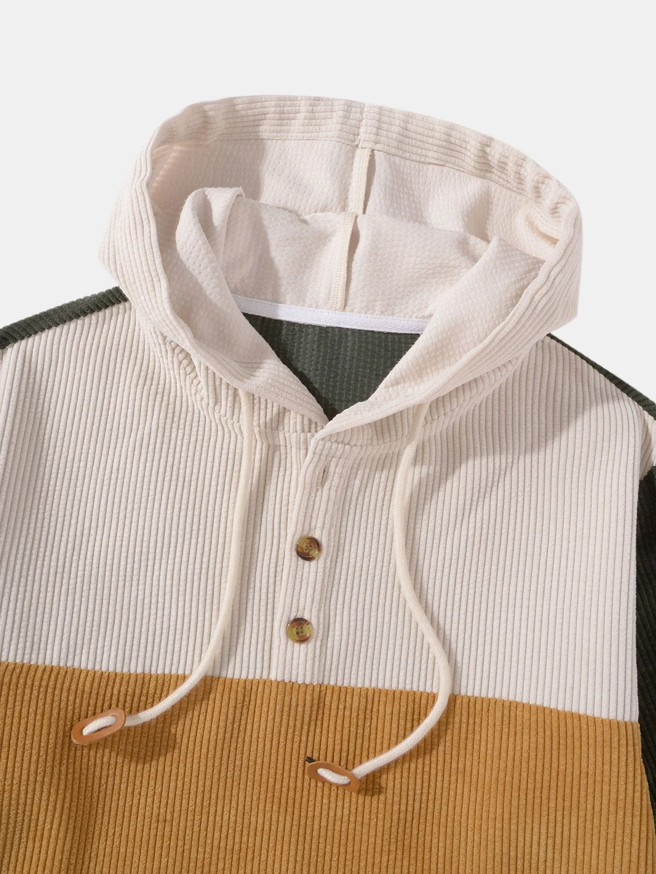 Corduroy-Patchwork-Hoodie & Kordelzug-Corduroy-Cargo-Jogginghosen - Image 7