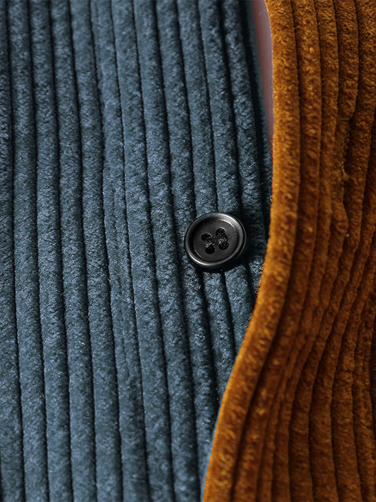 Corduroy-Patchwork-Hemden mit langen Ärmeln - Image 6