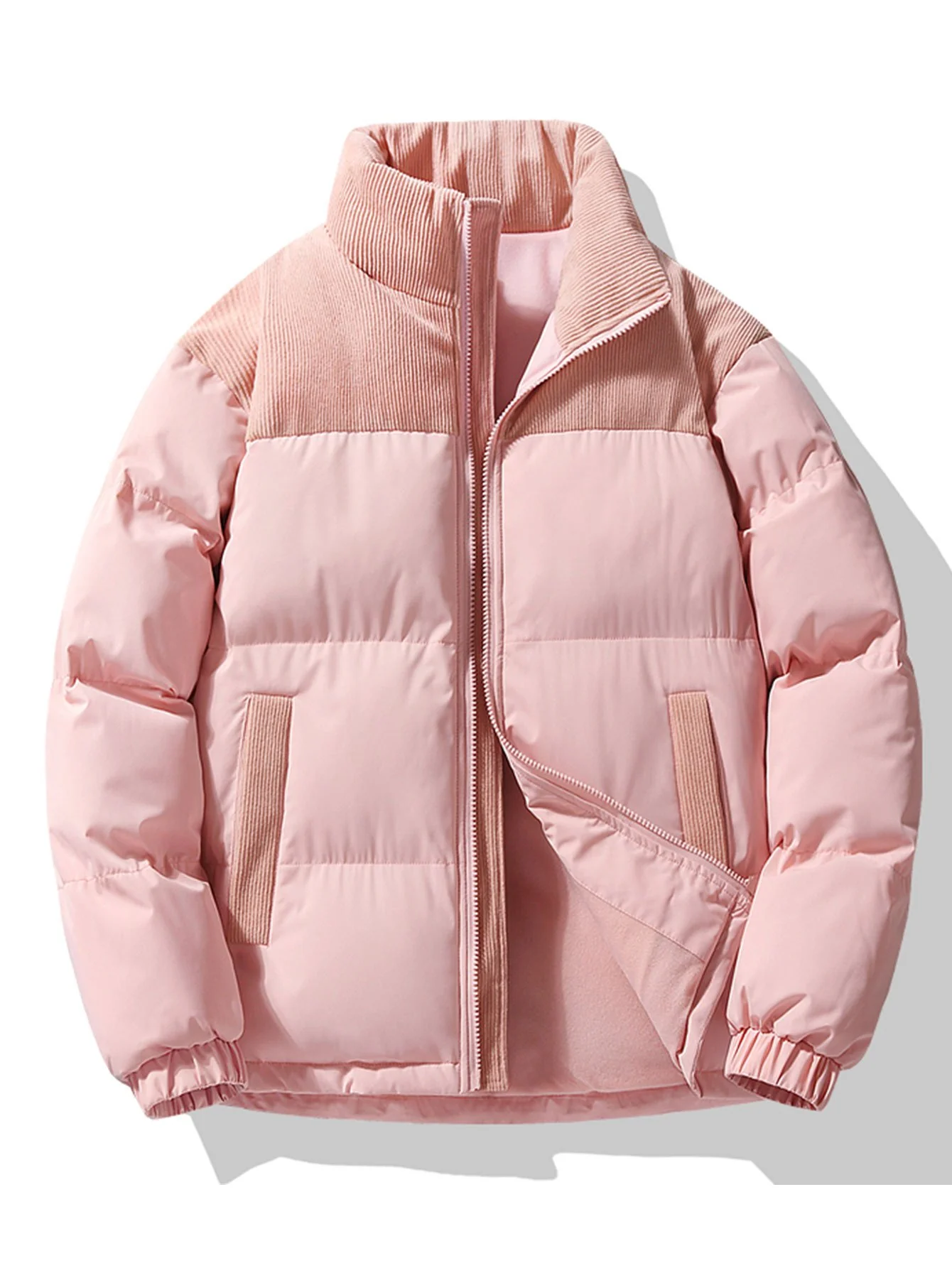 Corduroy-Patchwork-Pufferjacke - Image 6