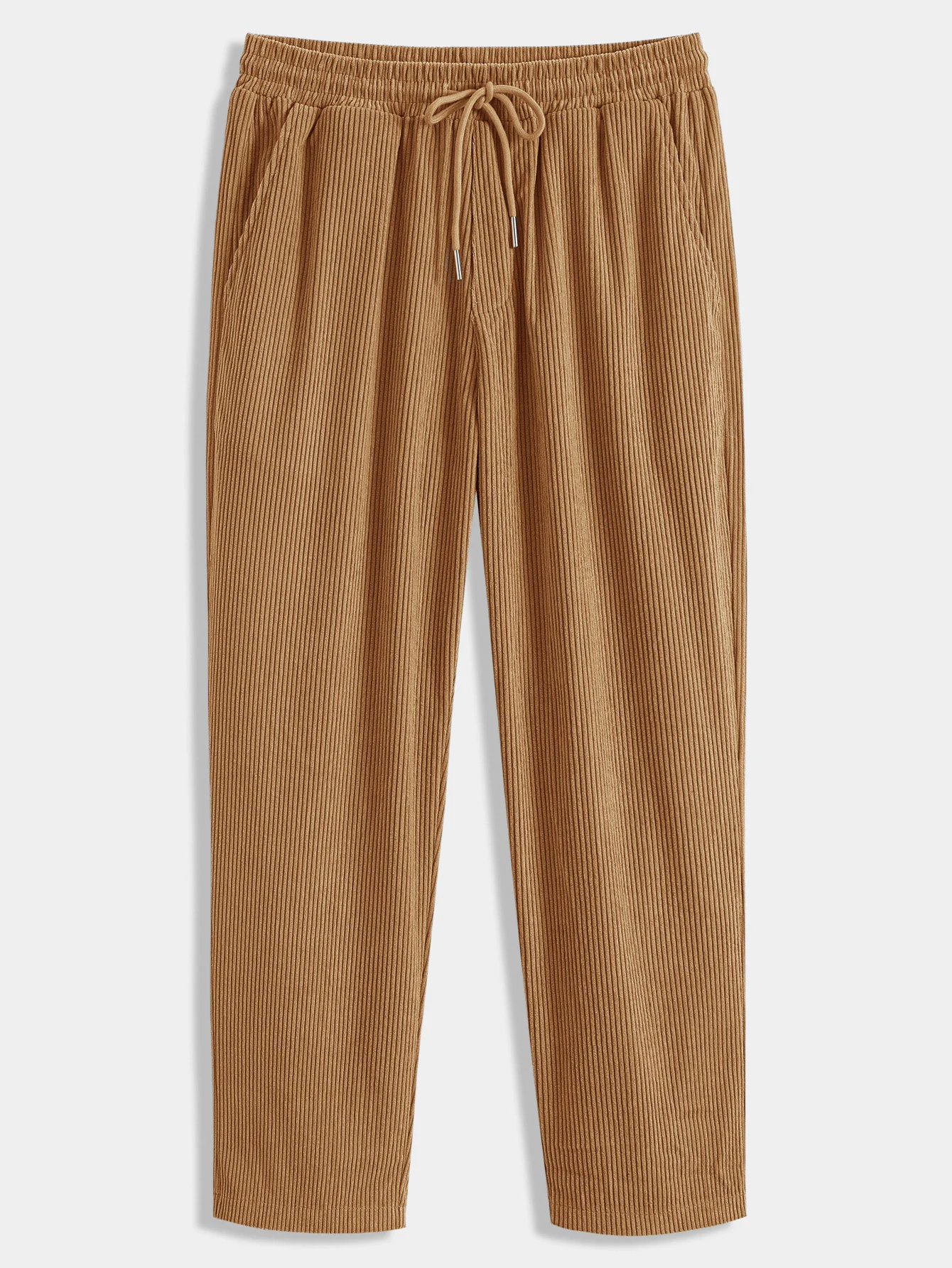 Entspannt geschnittenes Flanell-Karomuster Corduroy-Patchwork-Hemd & gerade geschnittene Corduroy-Hose - Image 7