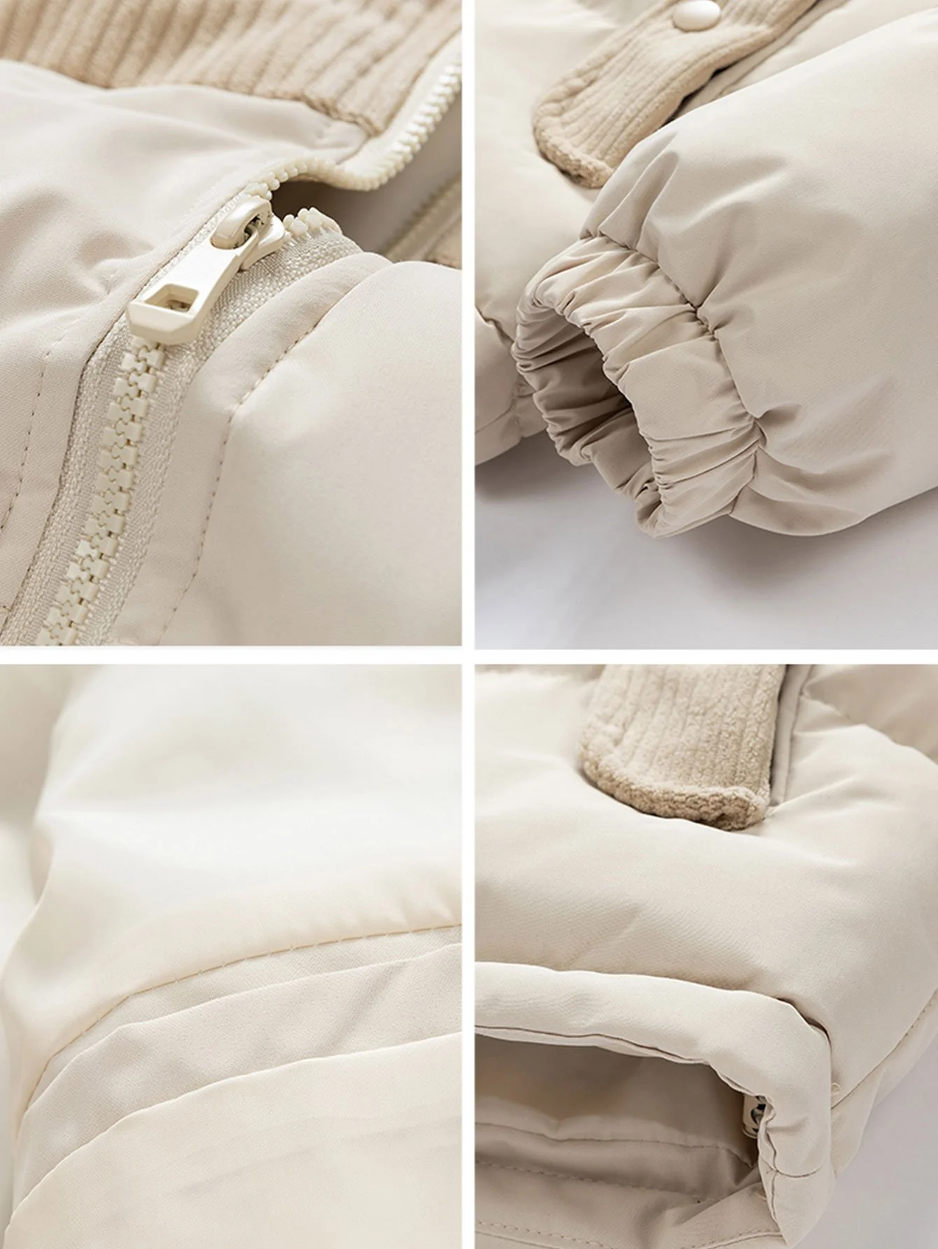 Cordura-Patchwork-Reißverschluss-Puffermantel - Image 10