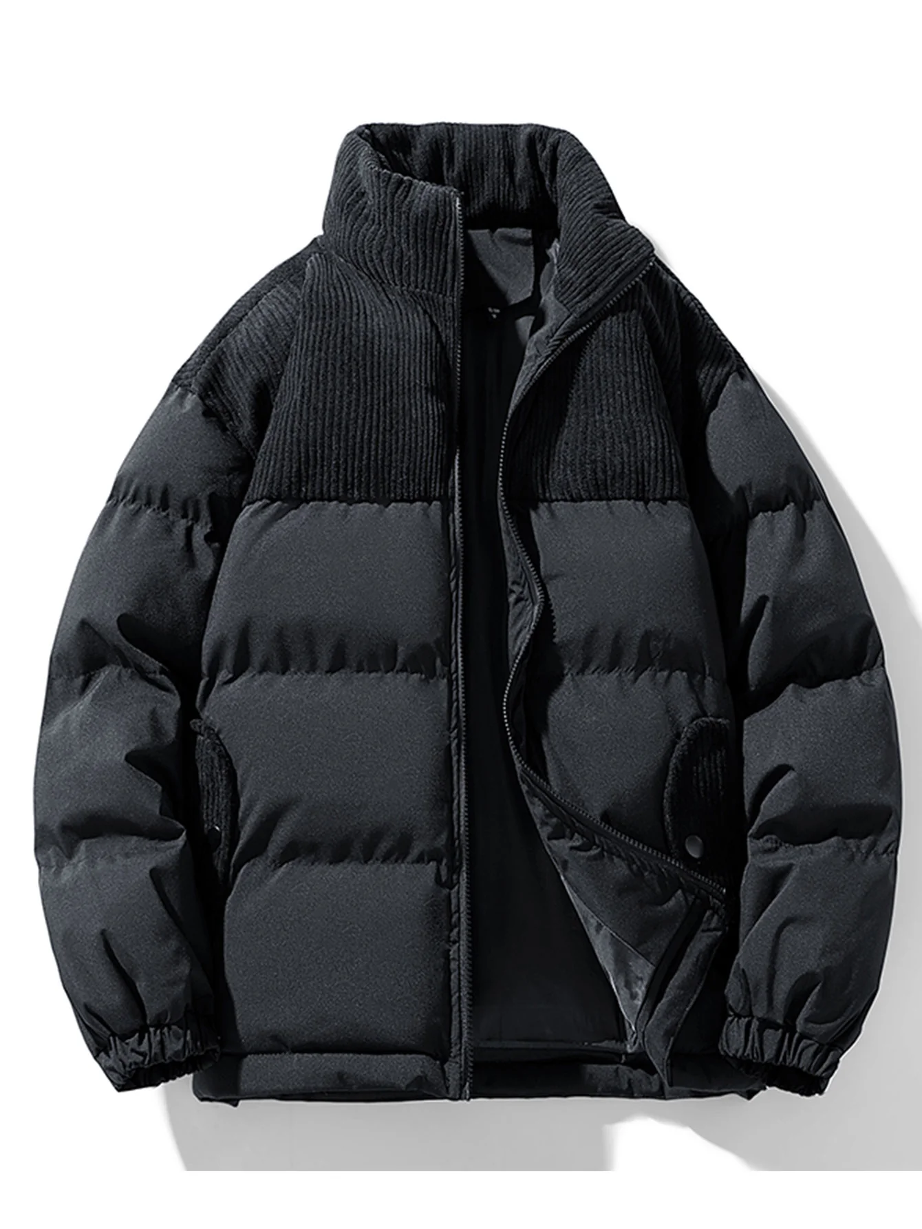 Cordura-Patchwork-Reißverschluss-Puffermantel - Image 3