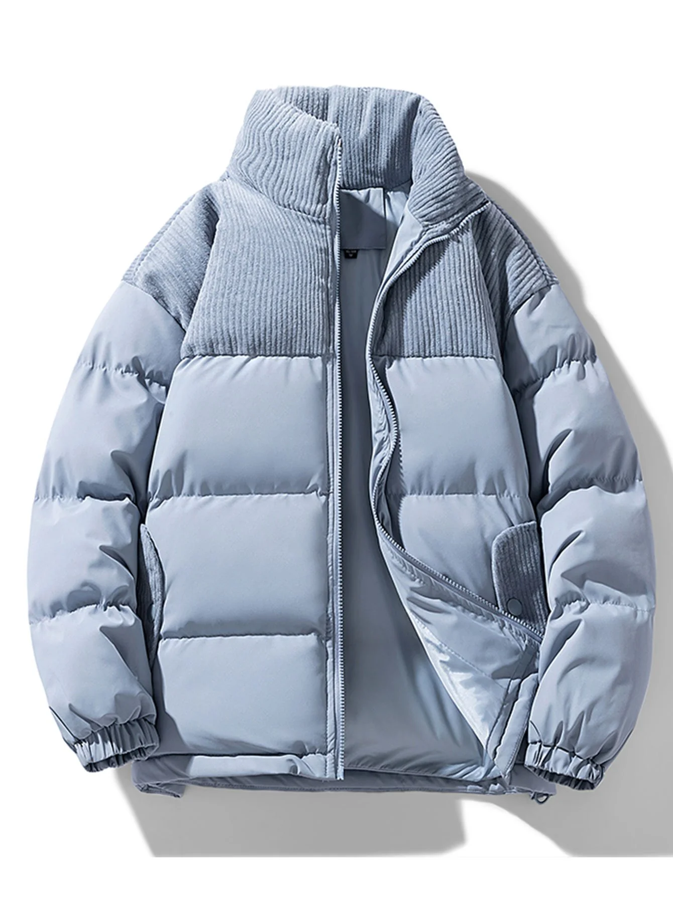 Cordura-Patchwork-Reißverschluss-Puffermantel - Image 4