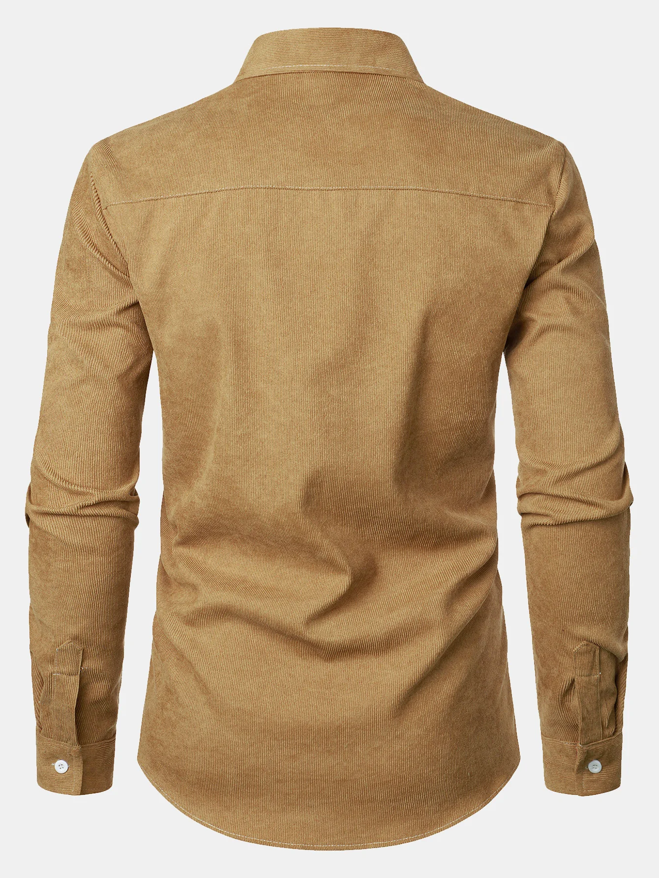 Corduroy Karo-Panel Hemd mit Knöpfen - Image 10